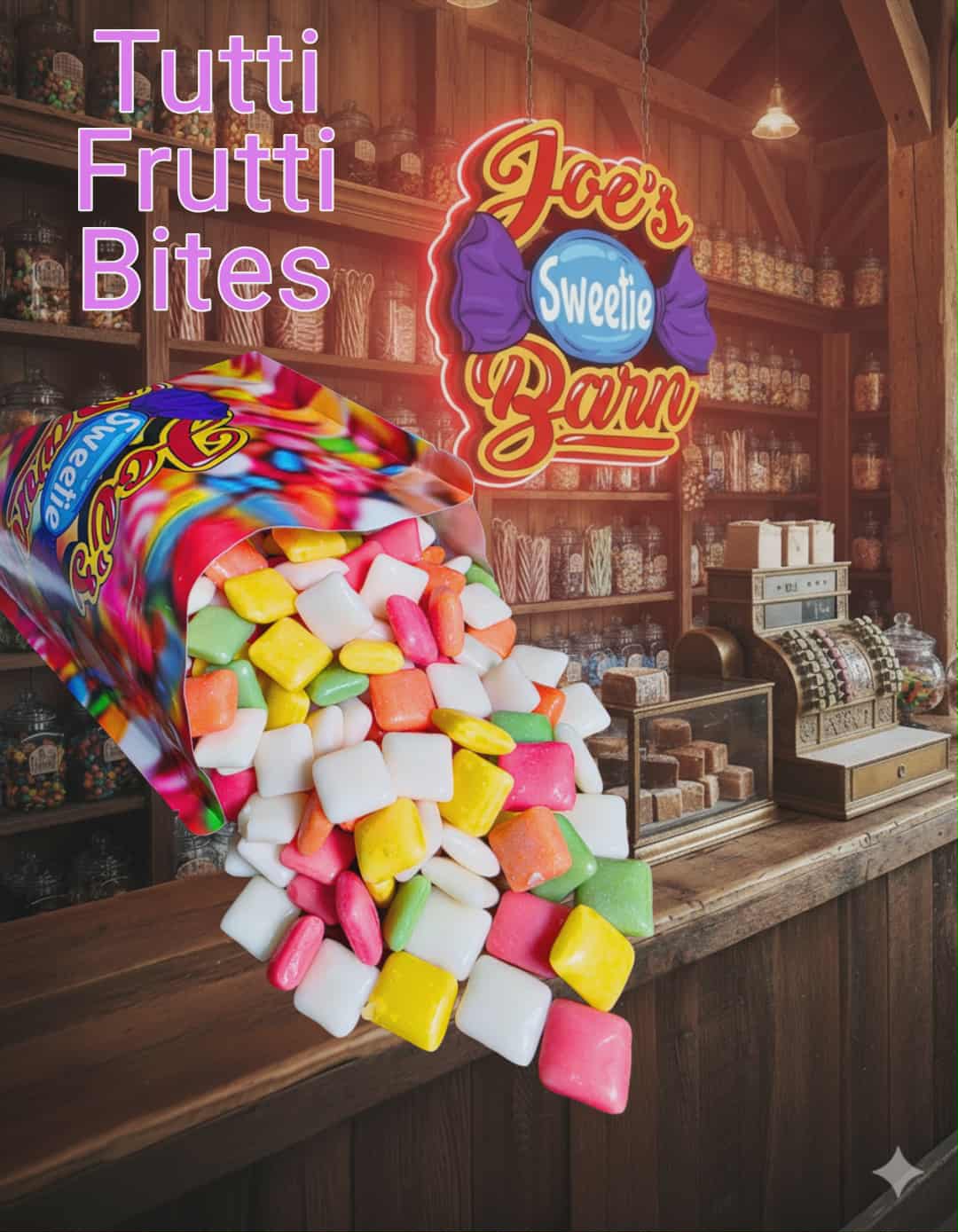 Tutti Frutti Bites I Retro Sweets at Joe's Sweetie Barn