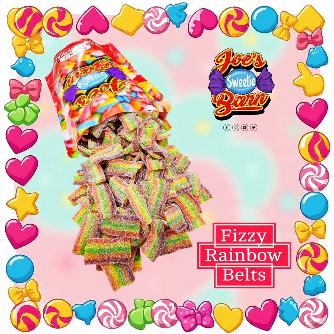 fizzy rainbow belts sweets bag at Joe's Sweetie Barn