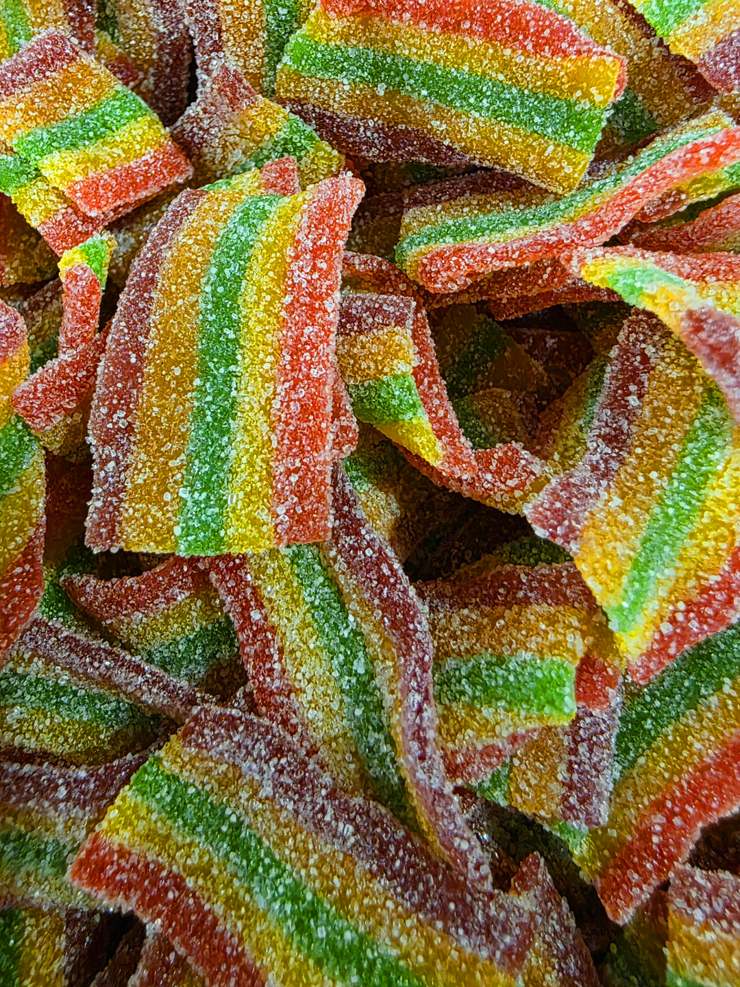 Mini Fizzy Rainbow Belts 100g