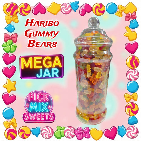 Haribo Gummy Bears Mega Jar 2kg