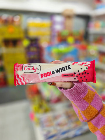 Pink & White Nougat Bar 130g - The Real Candy Co