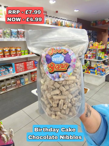 Birthday Cake Chocolate Nibbles 500g Bag