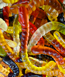 1kg Haribo Glow Worms Mega Bag - Best Before 30/06/25