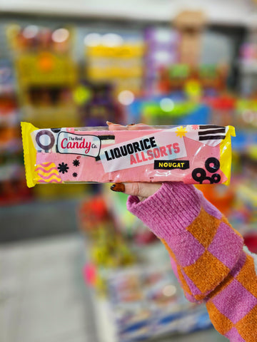 Liquorice Allsorts Nougat Bar 130g - The Real Candy Co