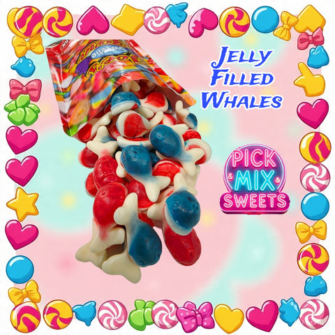 Jelly Filled Whales 600g Bag