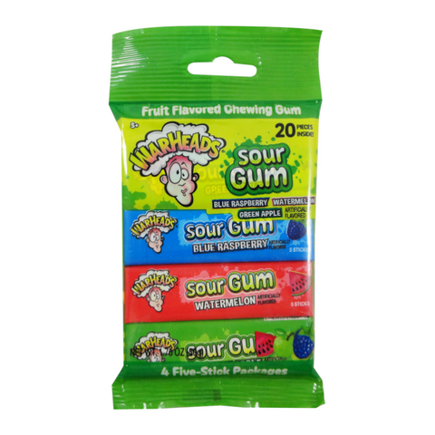 Warheads Sour Gum 4Pk - 1.76oz (50g)